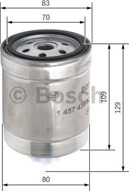 BOSCH 1 457 434 321 - Degvielas filtrs adetalas.lv