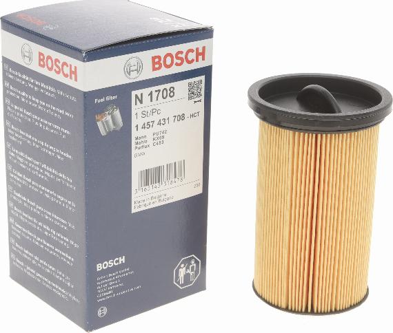 BOSCH 1 457 431 708 - Degvielas filtrs adetalas.lv