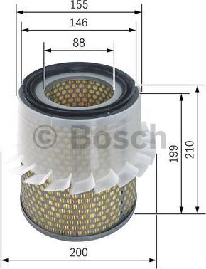 BOSCH 1 457 433 646 - Gaisa filtrs adetalas.lv