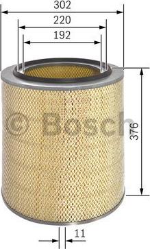 BOSCH 1 457 432 188 - Gaisa filtrs adetalas.lv