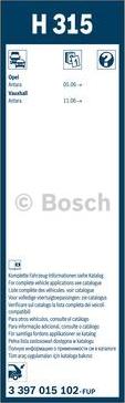 BOSCH 3 397 015 102 - Stikla tīrītāja slotiņa adetalas.lv