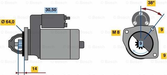 BOSCH F 000 AL0 320 - Starteris adetalas.lv