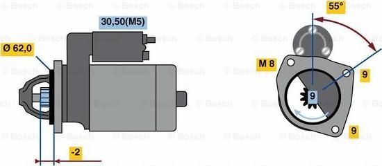 BOSCH F 000 AL0 327 - Starteris adetalas.lv