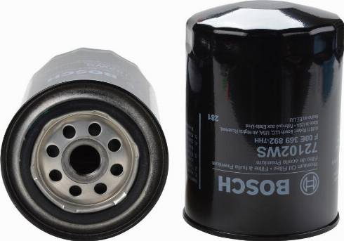 BOSCH F 00E 369 892 - Eļļas filtrs adetalas.lv