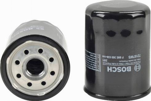 BOSCH F 00E 369 838 - Eļļas filtrs adetalas.lv