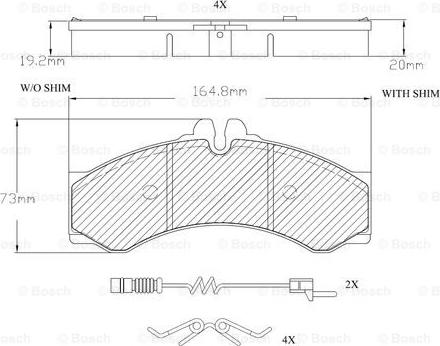 BOSCH F 03A 150 009 - Bremžu uzliku kompl., Disku bremzes adetalas.lv