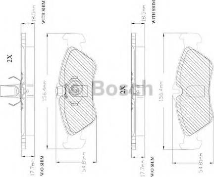 BOSCH F 03A 150 010 - Bremžu uzliku kompl., Disku bremzes adetalas.lv