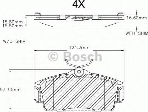 BOSCH F 03A 150 017 - Bremžu uzliku kompl., Disku bremzes adetalas.lv