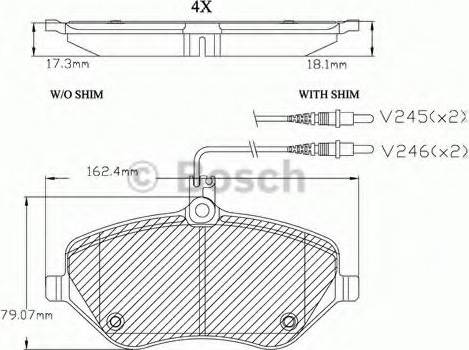 BOSCH F 03A 150 029 - Bremžu uzliku kompl., Disku bremzes adetalas.lv