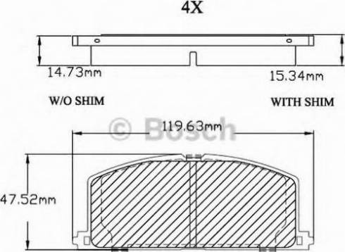 BOSCH F 03B 150 406 - Bremžu uzliku kompl., Disku bremzes adetalas.lv