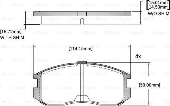 BOSCH F 03B 150 412 - Bremžu uzliku kompl., Disku bremzes adetalas.lv