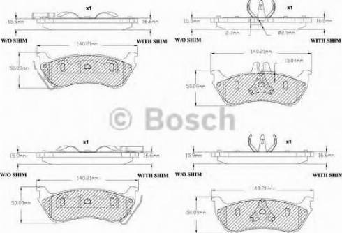 BOSCH F 03B 150 090 - Bremžu uzliku kompl., Disku bremzes adetalas.lv