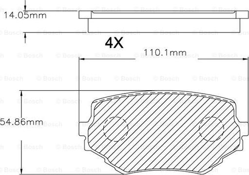 BOSCH F 03B 150 043 - Bremžu uzliku kompl., Disku bremzes adetalas.lv