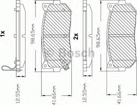 BOSCH F 03B 150 058 - Bremžu uzliku kompl., Disku bremzes adetalas.lv