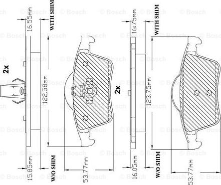 BOSCH F 03B 150 066 - Bremžu uzliku kompl., Disku bremzes adetalas.lv