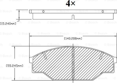 BOSCH F 03B 150 006 - Bremžu uzliku kompl., Disku bremzes adetalas.lv