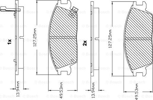 BOSCH F 03B 150 007 - Bremžu uzliku kompl., Disku bremzes adetalas.lv