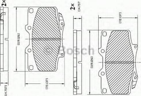 BOSCH F 03B 150 015 - Bremžu uzliku kompl., Disku bremzes adetalas.lv