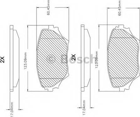 BOSCH F 03B 150 084 - Bremžu uzliku kompl., Disku bremzes adetalas.lv