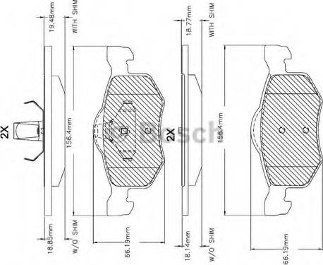 BOSCH F 03B 150 080 - Bremžu uzliku kompl., Disku bremzes adetalas.lv