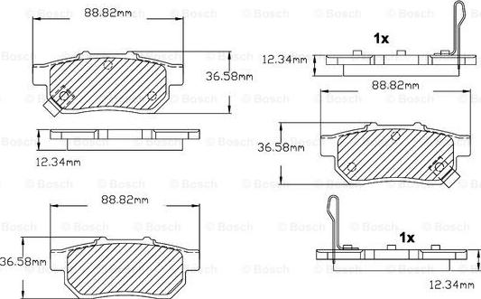 BOSCH F 03B 150 024 - Bremžu uzliku kompl., Disku bremzes adetalas.lv