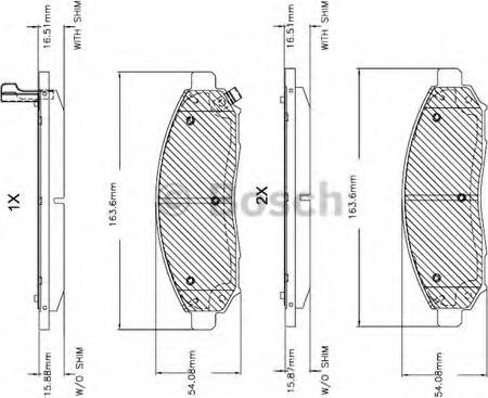 BOSCH F 03B 150 151 - Bremžu uzliku kompl., Disku bremzes adetalas.lv