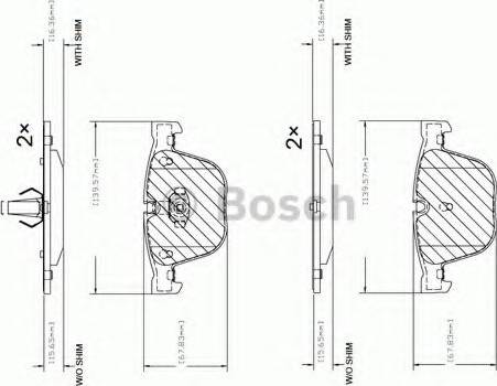 BOSCH F 03B 150 104 - Bremžu uzliku kompl., Disku bremzes adetalas.lv