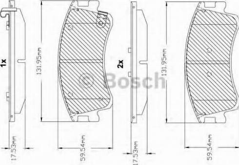 BOSCH F 03B 150 115 - Bremžu uzliku kompl., Disku bremzes adetalas.lv