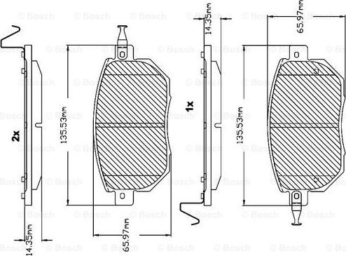 BOSCH F 03B 150 121 - Bremžu uzliku kompl., Disku bremzes adetalas.lv