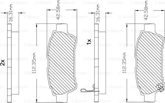 BOSCH F 03B 150 127 - Bremžu uzliku kompl., Disku bremzes adetalas.lv