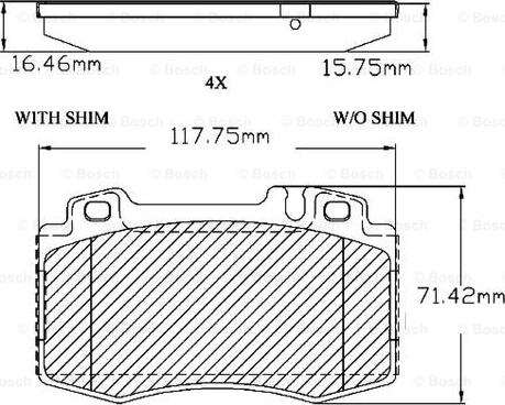 BOSCH F 03B 150 300 - Bremžu uzliku kompl., Disku bremzes adetalas.lv