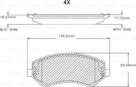 BOSCH F 03B 150 301 - Bremžu uzliku kompl., Disku bremzes adetalas.lv