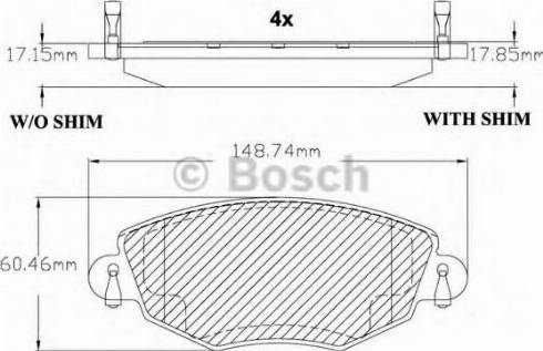 BOSCH F 03B 150 315 - Bremžu uzliku kompl., Disku bremzes adetalas.lv