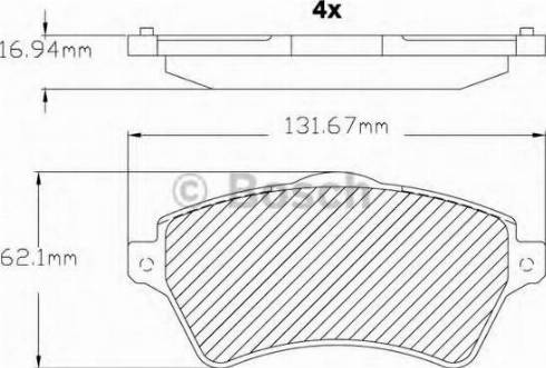 BOSCH F 03B 150 318 - Bremžu uzliku kompl., Disku bremzes adetalas.lv