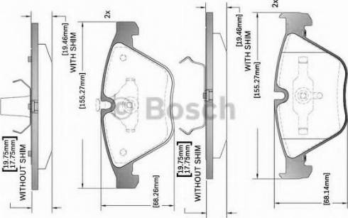 BOSCH F 03B 150 317 - Bremžu uzliku kompl., Disku bremzes adetalas.lv