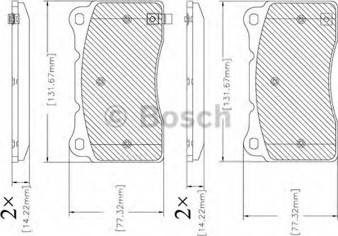 BOSCH F 03B 150 333 - Bremžu uzliku kompl., Disku bremzes adetalas.lv