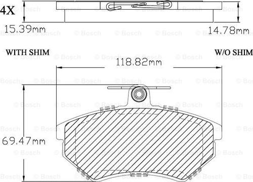 BOSCH F 03B 150 268 - Bremžu uzliku kompl., Disku bremzes adetalas.lv