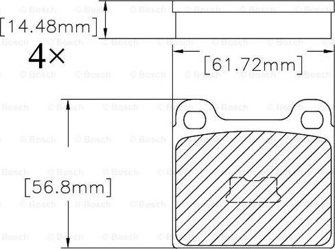 BOSCH F 03B 150 206 - Bremžu uzliku kompl., Disku bremzes adetalas.lv