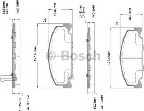 BOSCH F 03B 150 214 - Bremžu uzliku kompl., Disku bremzes adetalas.lv