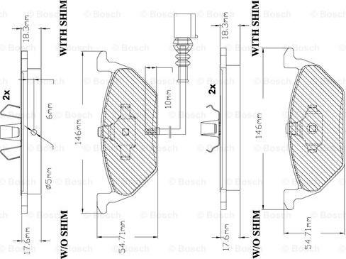 BOSCH F 03B 150 285 - Bremžu uzliku kompl., Disku bremzes adetalas.lv