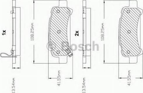 BOSCH F 03B 150 286 - Bremžu uzliku kompl., Disku bremzes adetalas.lv