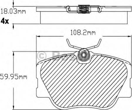 BOSCH F 03B 150 230 - Bremžu uzliku kompl., Disku bremzes adetalas.lv