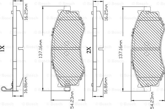 BOSCH F 03B 150 233 - Bremžu uzliku kompl., Disku bremzes adetalas.lv