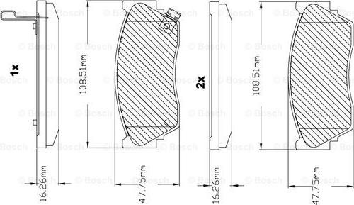 BOSCH F 03B 150 237 - Bremžu uzliku kompl., Disku bremzes adetalas.lv