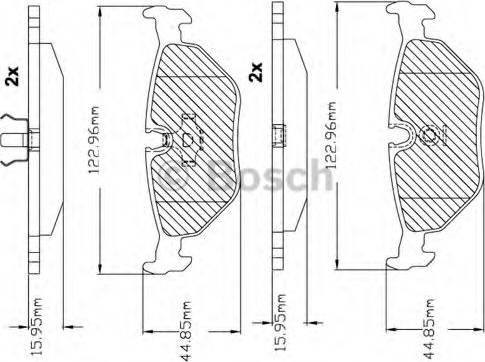 BOSCH F 03B 150 228 - Bremžu uzliku kompl., Disku bremzes adetalas.lv