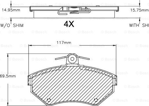 BOSCH F 03B 150 270 - Bremžu uzliku kompl., Disku bremzes adetalas.lv