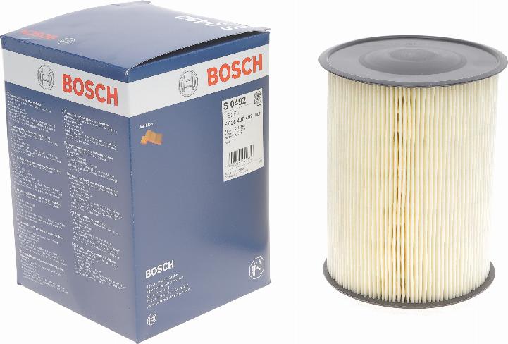 BOSCH F 026 400 492 - Gaisa filtrs adetalas.lv