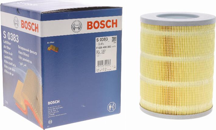 BOSCH F 026 400 383 - Gaisa filtrs adetalas.lv