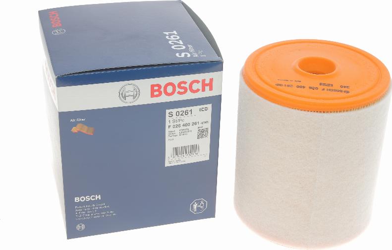 BOSCH F 026 400 261 - Gaisa filtrs adetalas.lv