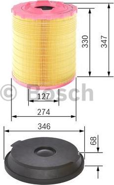 BOSCH F 026 400 288 - Gaisa filtrs adetalas.lv